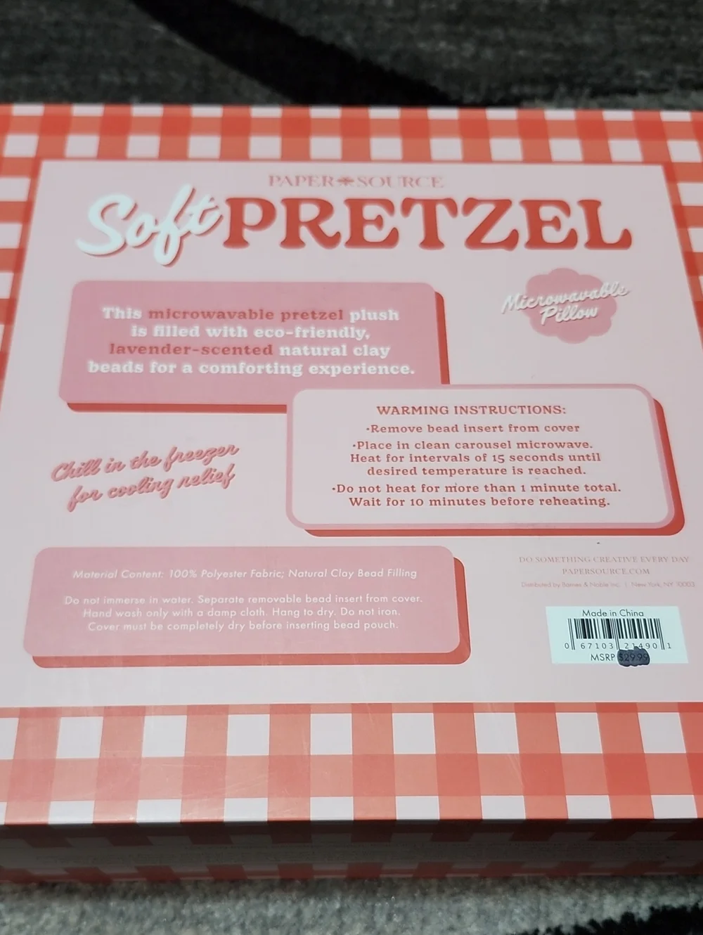 SOFT PRETZEL SHAPED HOT/COLD PLUSH PILLOW 10